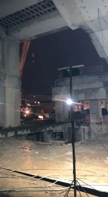 Видео проведения ночной смены по алмазной резке технологических проемов в ребристом перекрытии